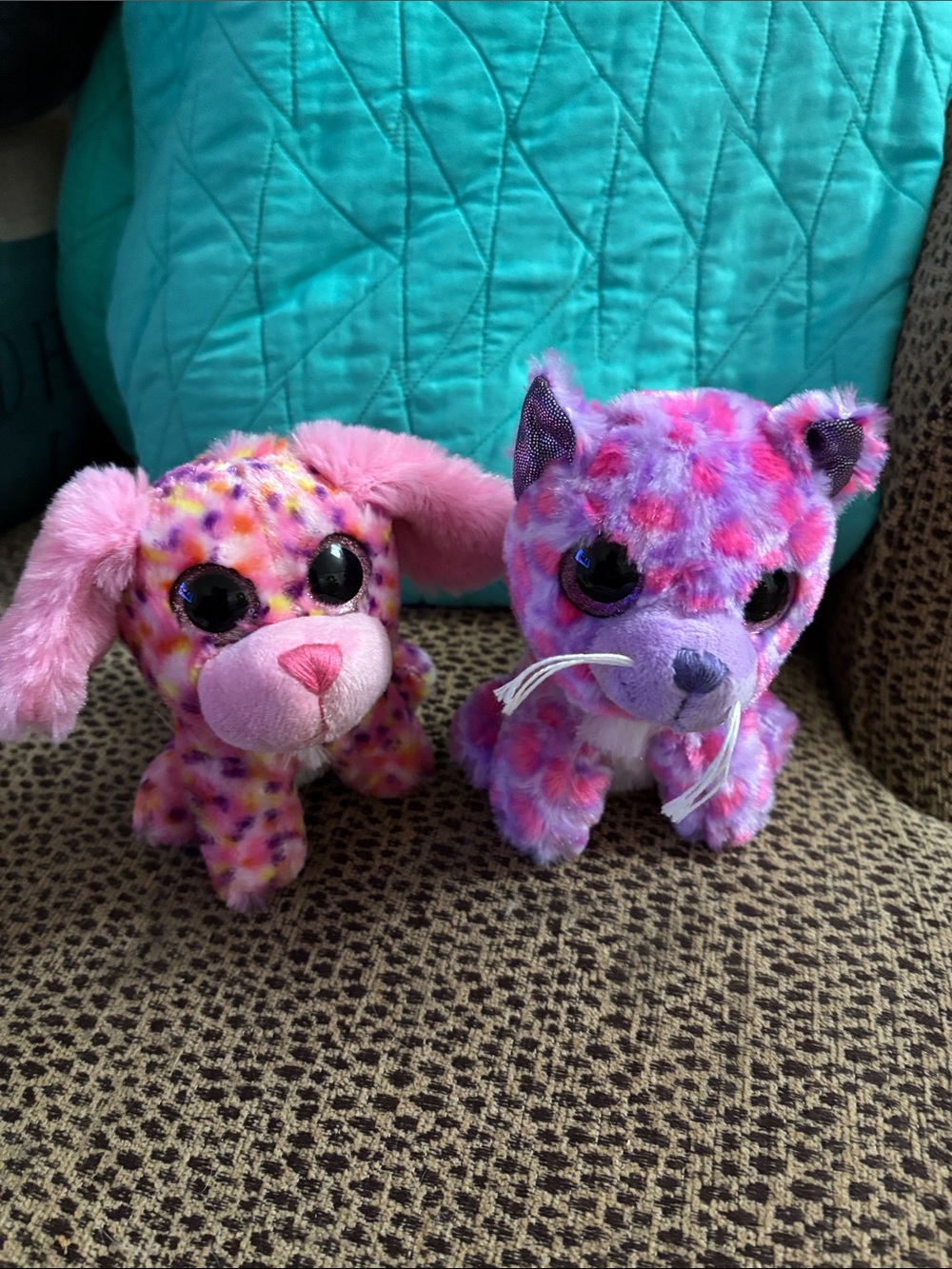 Plush Small Pet Toys - Pink & Purple Multicolor
